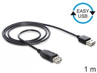 Delock EASY-USB 2.0 -A apa > USB 2.0-A anya hosszabbító kábel, 1 m