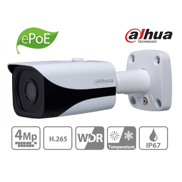 Dahua IPC-HFW4431E-SE IP Bullet Kamera, Kültéri, 4MP, 3,6mm, H265 ...