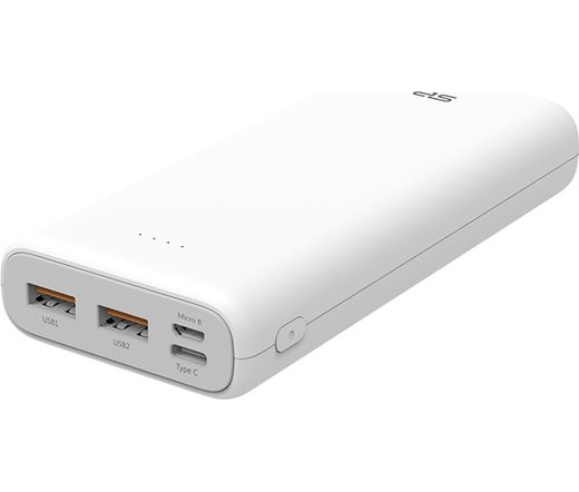 Silicon Power C20QC PowerBank - 20000mAh, QC3.0, White - bevachip.hu