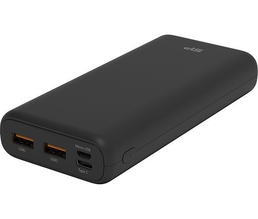 Silicon Power C20QC PowerBank - 20000mAh, QC3.0, Black - bevachip.hu
