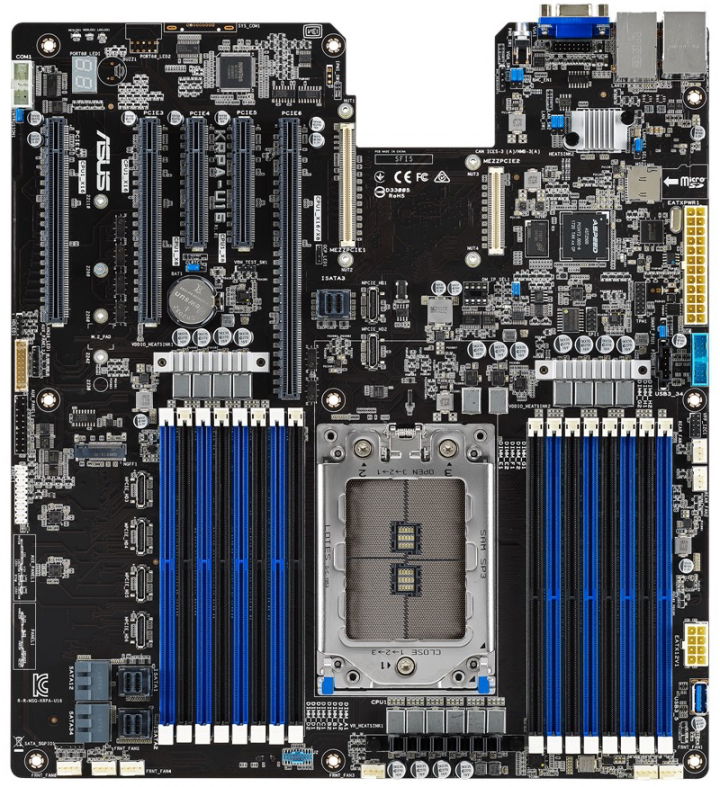ASUS Server KRPAU16(+ASMB9iKVM), AMD EPYC, 16 DIMM, M.2, NVMe, 6 PCIe