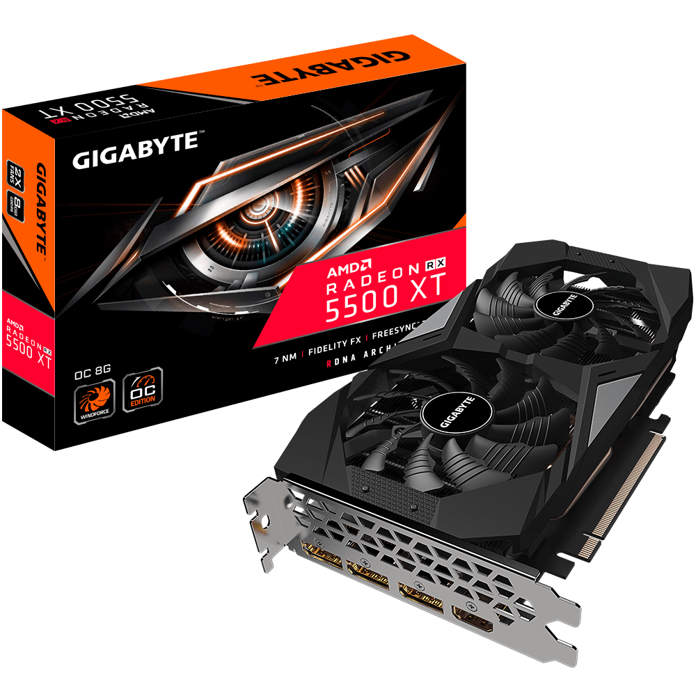 Gigabyte Amd Radeon Rx 5500xt 8gb Gddr6 Oc Hdmi 3xdp Gv R55xtoc 8gd 2 0 Bevachip Hu