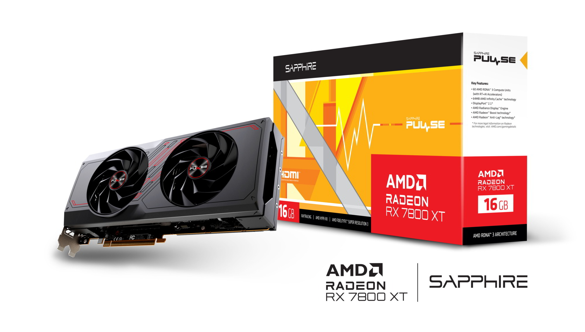 Sapphire AMD Radeon RX 7800XT 16GB GDDR6 Pulse Gaming 2xHDMI 2xDP -  11330-02-20G - bevachip.hu