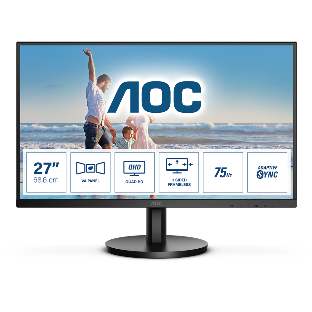 AOC 27 FHD Flat Monitor, 27V5CE/BK