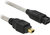 Delock FireWire cable 1.0m 9p/4p