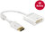 Delock Adapter Displayport 1.2-dugós csatlakozó > DVI-csatlakozóhüvely 4K aktív fehér