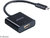 Akasa USB 3.1C - HDMI kábel 15cm Fekete