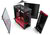 Phanteks Eclipse P400 edzett üveg Window Számítógépház - Fekete/Piros