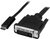 Startech USB-C - DVI 1m összekötő kábel - Fekete
