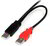 Startech USB Y / HDD HARD DRIVE USB A - MICRO B 0.9m adatkábel - Fekete/piros