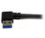 Startech USB3SAB1MRA USB 3.0 Right Angle A - B adatkábel 1m - Fekete