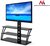 Maclean MC-672 32-55 " VESA 600x400 TV tartó állvány polcokkal 40kg üveg - Fekete