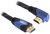 Delock 82955 HDMI A - HDMI A 90° (apa - apa) kábel 1m - Fekete/Kék