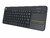 Logitech Wireless Touch Keyboard K400 Plus HTPC-billentyűzet TV-hez csatlakoztatott számítógépekhez olasz QWERTY kiosztású - fekete