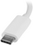 Startech HB30C3A1GEA USB C apa - 3x USB A + RJ45 anya adapter - Fehér