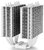 DeepCool CPU Cooler - NEPTWIN WHITE (17,8-30dB; max. 126,30 m3/h; 4pin csatlakozó; 6 db heatpipe, 2x12cm, PWM, fehér)