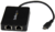 Startech US1GC301AU2R USB-C apa - 2x Ethernet anya adapter - Fekete