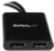 Startech MSTMDP122DP Mini DisplayPort apa - 2x DisplayPort anya adapter - Fekete