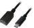 LogiLink CU0098 USB 3.1 Type-C -> Type-A adapter - Fekete