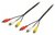 Valueline VLVP24300B50 RCA AV kábel 5m (3x RCA apa - 3x RCA apa) fekete