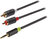 König RCA - JACK Kábel 3m (1x3.5mm jack apa - 2xRCA apa)