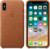 Apple iPhone X gyári Bőr Hátlap Tok - Vörösesbarna