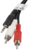 Lanberg 3.5 Jack apa - 2x RCA Sztereó kábel 2m - Fekete