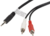Lanberg 3.5 Jack apa - 2x RCA Sztereó kábel 1.5m - Fekete