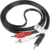 Lanberg 3.5 Jack apa - 2x RCA Sztereó kábel 1.5m - Fekete