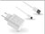 Huawei gyári USB hálózati töltő adapter + Type-C adatkábel - 5V/2A-4,5V/5A - Super Charge HW-050450E00 + AP51 white (ECO csomagolás)