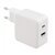 Sweex CH-015WH Hálózati Töltő 2-Kimenet: USB + USB-C (5V / 4.8A) Fehér