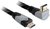 Delock 82993 Nagysebességű HDMI kábel Ethernettel HDMI A apa > HDMI A apa 90 fokos 1m - Fekete