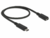 Delock 85532 USB-C apa > USB-C anya Hosszabbító kábel 0.5m - Fekete