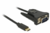 Delock 62964 USB Type-C - Soros (RS-232) DB9 Adapterkábel 1.8m Fekete