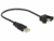 DeLOCK 85462 Panel-rögzíthető USB 2.0 hosszabbító kábel 0.25m - Fekete