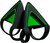 Razer Kitty Ears (Cica fülek) Kraken headsetekhez - Zöld