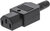 Valueline IEC-320-C13 Aljzat - Fekete