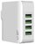 Silicon Power Hálózati 4x USB töltő - 3 féle hálózati csatlakozóval UK/EU/AU (5V / 4.4A) Fehér