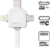 Allocacoc 9003WT/USBC15 3 az 1-ben kábel okostelefonokhoz 1.5m - Fehér
