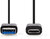 Nedis 5412810275267 USB-A - USB-C (apa - apa) kábel 1m - Fekete
