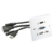 LINDY Fali lemez Multi AV, HDMI, VGA, 3.5mm & USB, műanyag