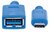 MANHATTAN kábel USB 3.1 C - 3.0 A M/F hossz 15cm kék