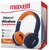 MAXELL bluetooth headset fejhallgató, BT800, Hi-RES, kék-narancssárga