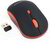 Gembird Wireless egér MUSW-4B-03-R, 1600 DPI, nano USB, fekete - piros
