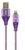 Gembird Premium cotton braided 8-pin charging and data cable, 1m, purple/white
