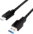 LOGILINK - USB 3.2 Gen1x1 cable, USB-A male to USB-C male, black, 0.5m