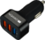 CANYON CNE-CCA07B Universal 3xUSB car adapter(1 USB with Quick Charger QC3.0), Input 12-24V, Output USB/5V-2.1A+QC3.0/5V-2.4A&9V-2A&12V-1.5A, with Smart IC, black rubber coating+black metal ring+QC3.0 port with blue/other ports in orange, 66*35.2*25.1mm,