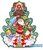 3D karácsonyi koszorú mintás /26x32cm 2db karton dekoráció