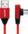 LOGILINK - USB 2.0 to micro-USB (90° angled) male, red, 1m