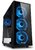 Sharkoon TG4 Blue (fekete; üveg oldal; alsó táp; ATX; 4x120mm kék led; 2xUSB3.0; I/O)